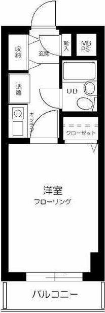 日神パレステージ大森第2(ワンルーム/3階)の間取り写真