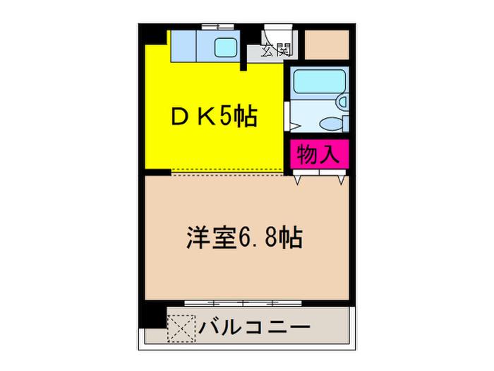 CHATEAU ABINA(1DK/3階)の間取り写真