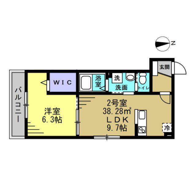 PLAISIR(1LDK/1階)の間取り写真