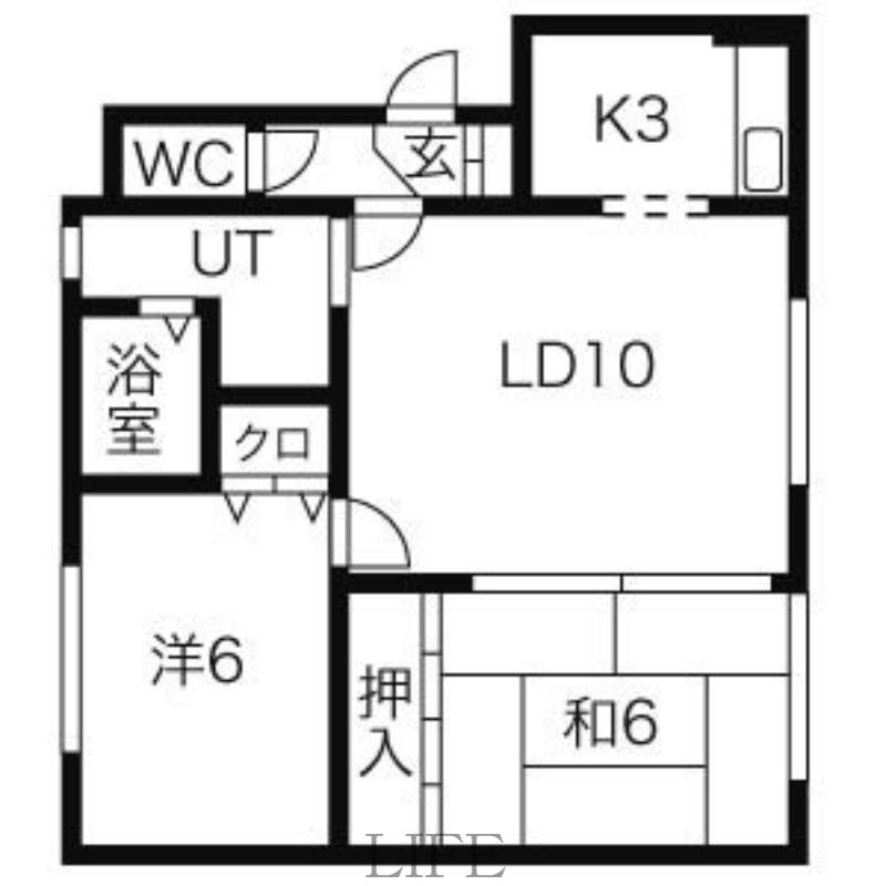 メイユール平和A(2LDK/1階)の間取り写真
