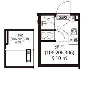 GARUNA OKUBO(ワンルーム/B1階)の間取り写真