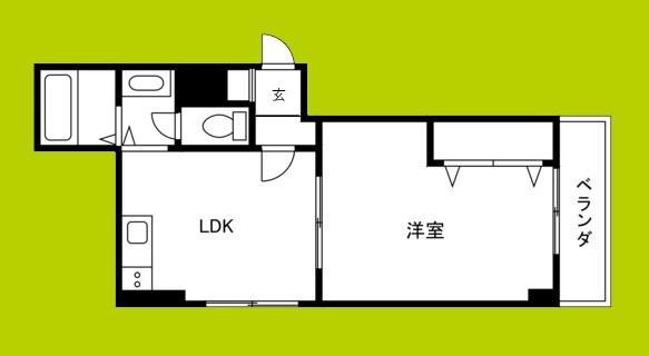 メゾングレース(1LDK/4階)の間取り写真