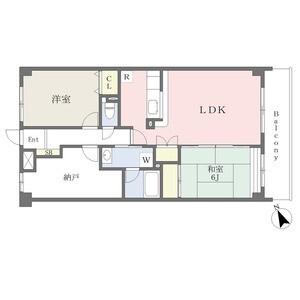エストマール川名(3LDK/3階)の間取り写真