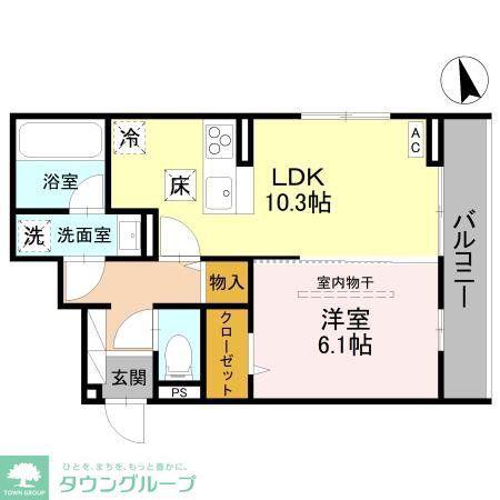 LE LIEN(1LDK/2階)の間取り写真