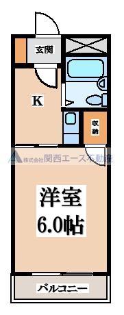 菱屋西ロイヤル(1K/1階)の間取り写真