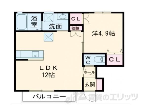 グッドライフステージ小泉(1LDK/1階)の間取り写真