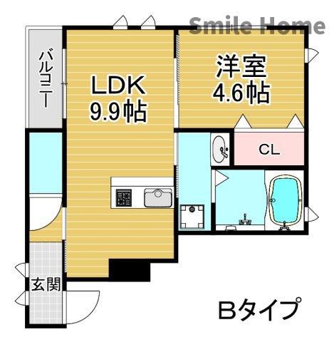 MAIKAI TEZUKAYAMA(1LDK/2階)の間取り写真