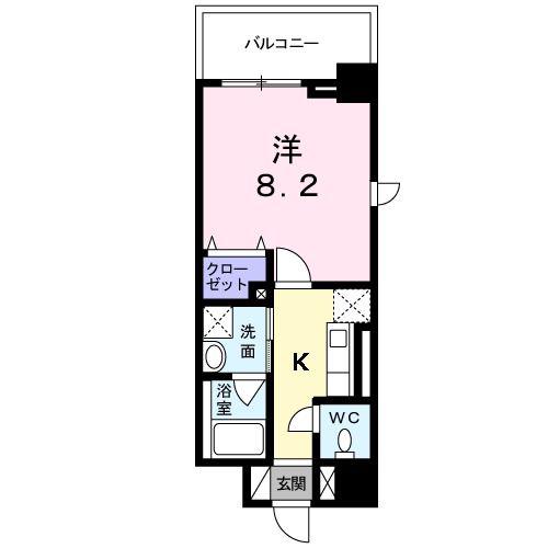 アミティエ 八潮(1K/7階)の間取り写真