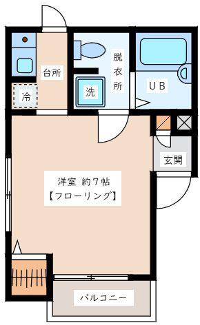 SCHEFFEL(1K/3階)の間取り写真
