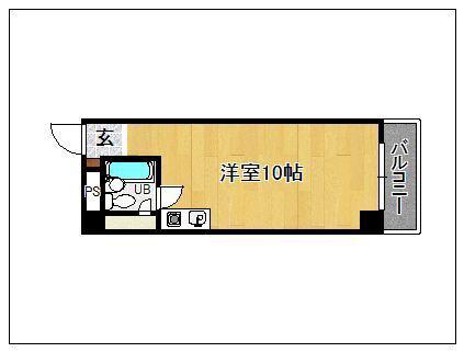 プレアール小戸(ワンルーム/8階)の間取り写真