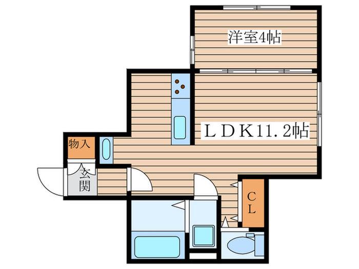 ヴィラ・センザンヌ(1LDK/1階)の間取り写真