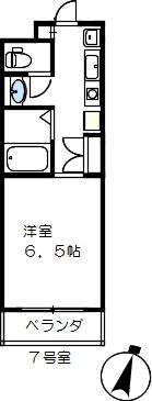 メゾン令和(1K/2階)の間取り写真
