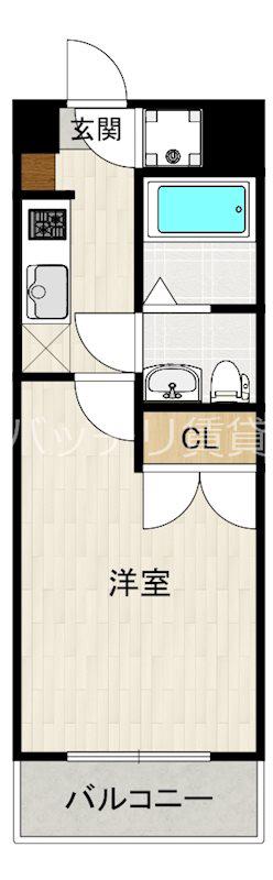 CLUB ORIENT BLD NO.81 AMARIGE (1K/1階)の間取り写真