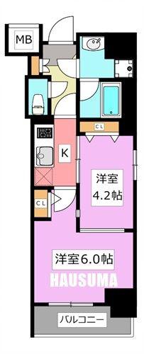 アイル プレミアム池袋ノルド(2K/8階)の間取り写真