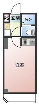 ヴィラージュ石神井(1K/4階)の間取り写真