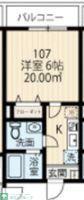 ラフィーネ鶴ヶ峰(1K/1階)の間取り写真