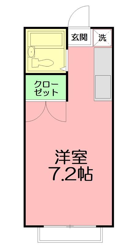ヤマト南矢名ハウス(ワンルーム/2階)の間取り写真
