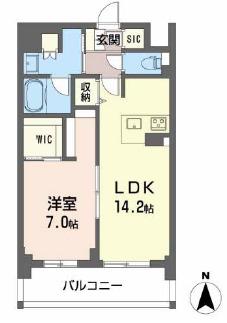 TOUR DANGE IKOMA(1LDK/2階)の間取り写真