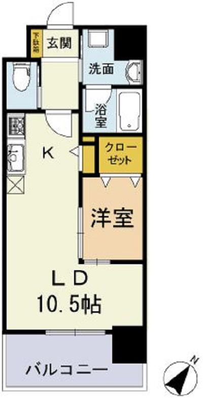 フォレスタ高砂(1LDK/7階)の間取り写真