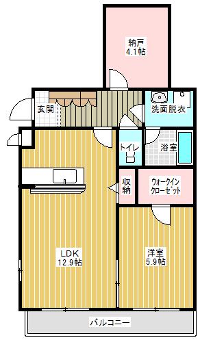 クレサンテーム(1SLDK/1階)の間取り写真