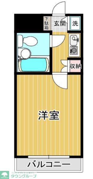 グロワールK(1K/3階)の間取り写真