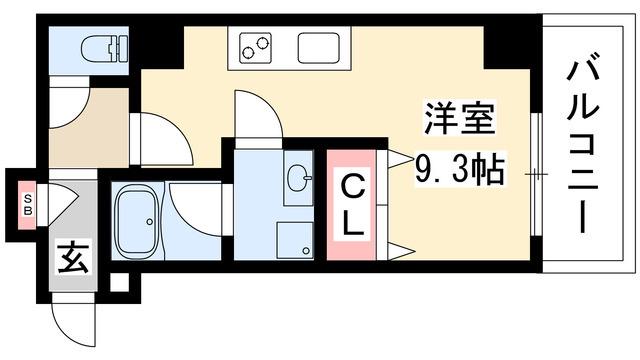 SJ SAKURAYAMA(ワンルーム/5階)の間取り写真