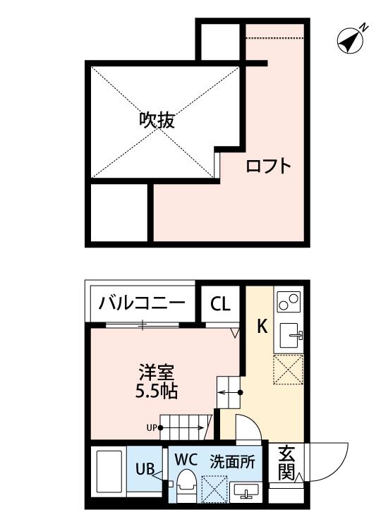 エテルネ住吉(ワンルーム/2階)の間取り写真