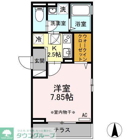 クレール本所(1K/1階)の間取り写真