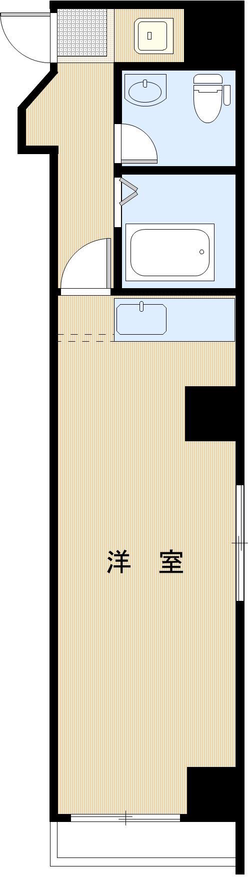 御徒町永谷タウンプラザ(1K/4階)の間取り写真
