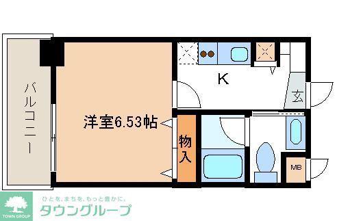レジディア新川(1K/3階)の間取り写真