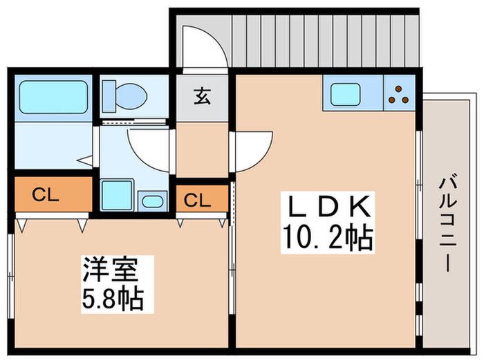 リーシア荻窪(1LDK/2階)の間取り写真