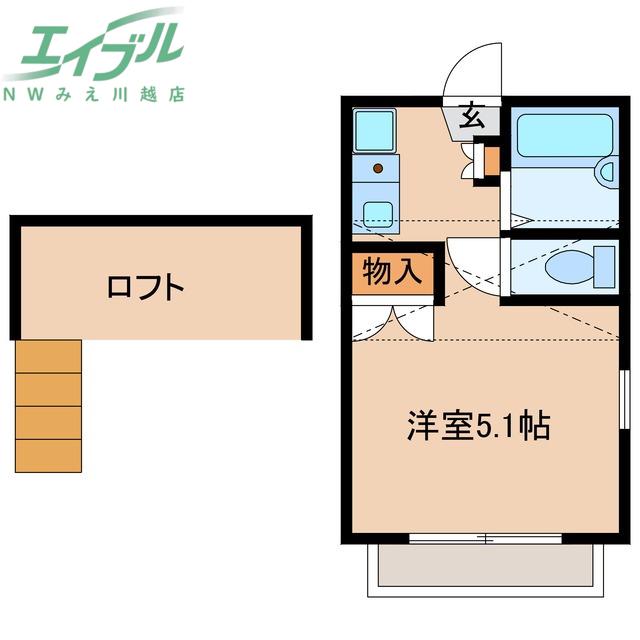 レーベンハイムII(ワンルーム/1階)の間取り写真