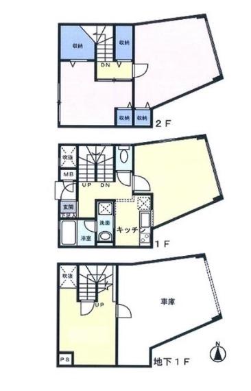 若林PREMHILLS(3LDK/B1階)の間取り写真