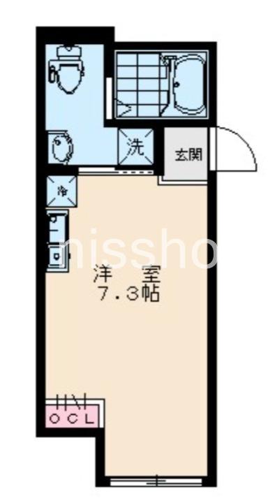 トリアス・アクシス府中(ワンルーム/1階)の間取り写真