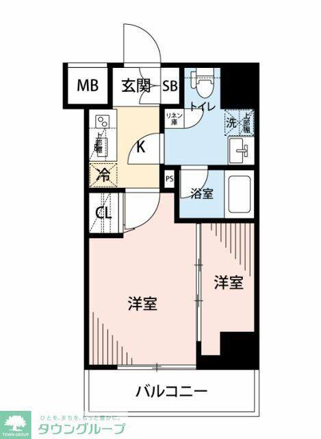 マイナビSTAYトワイライトヒルズ新小岩駅前(2K/3階)の間取り写真