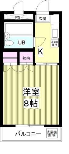 ラヴィクレールII(1K/2階)の間取り写真