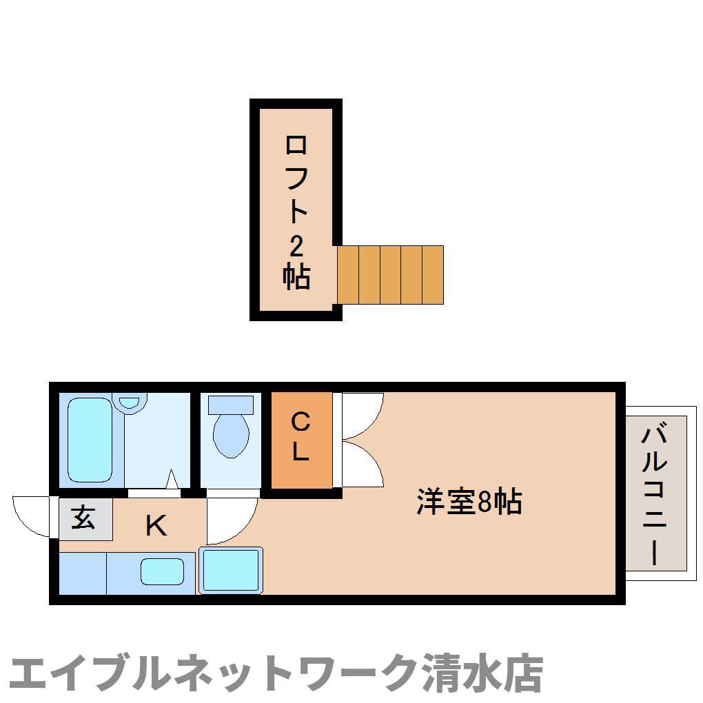 ペントハウス(ワンルーム/2階)の間取り写真