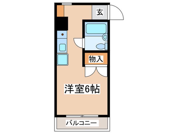 パールパーティ(ワンルーム/2階)の間取り写真