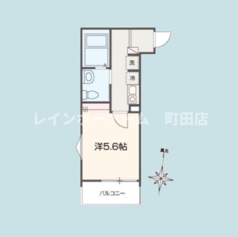MELLAS淵野辺Ⅴ(1K/2階)の間取り写真