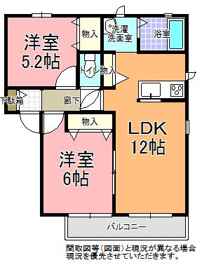 メリーベアーズB(2LDK/1階)の間取り写真