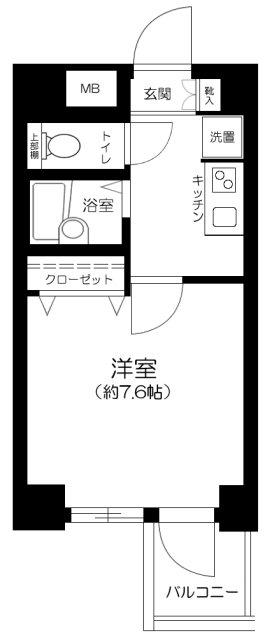プレール・ドゥーク東京ベイII(1K/9階)の間取り写真