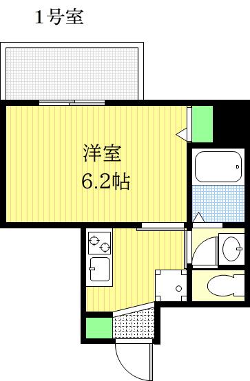 GRATIA GARDEN(1K/3階)の間取り写真