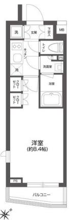 グランパセオ四谷若葉(1K/2階)の間取り写真