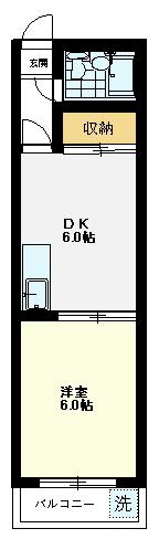 ストークハイツタケダ(1DK/3階)の間取り写真