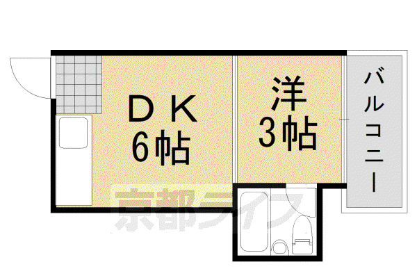 第1レジデンス春田(1DK/3階)の間取り写真
