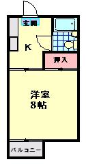 ハイツMIYAKO(1K/1階)の間取り写真