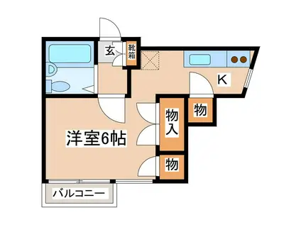 コーポ丸山(ワンルーム/3階)の間取り写真