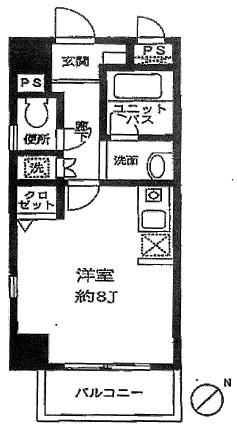 アパルトモンナツ(ワンルーム/4階)の間取り写真