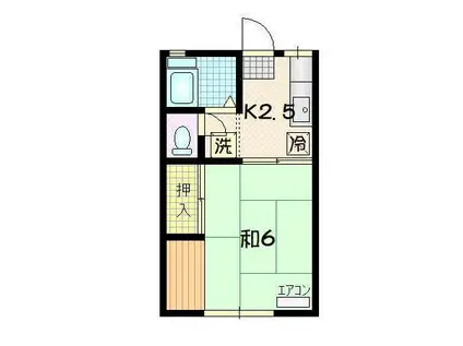 ミサワレジデンス(1K/2階)の間取り写真