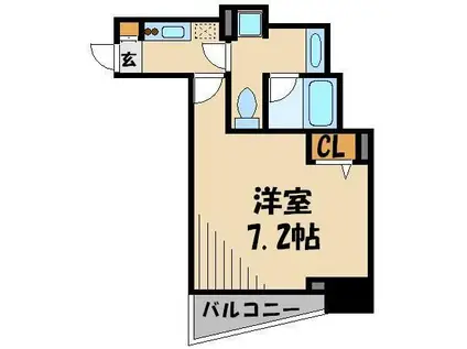 プレール・ドゥーク王子神谷(1K/3階)の間取り写真